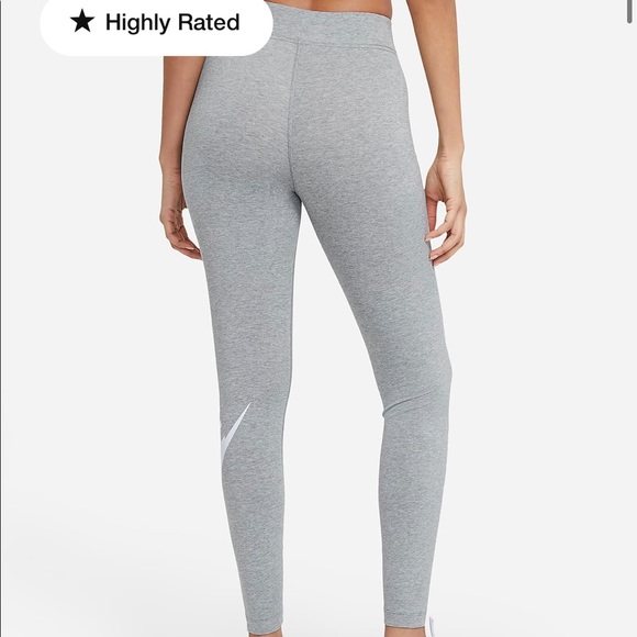 Nike Gray High-Waisted Graphic Leggings Xs - Picture 2 of 9